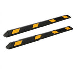 Garvee 2PCS Stoppe-Parking En Caoutchouc 72" - Durable, Antidérapant, Réfléchissant - Universel Pour Voitures & Camions - Garage & Allée - 