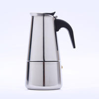Garvee Machine à expresso en acier inoxydable pour la maison et le bureau, poignée résistante à la chaleur, préparation rapide.