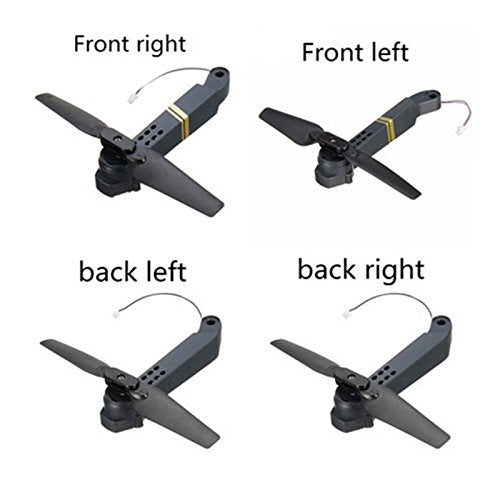 Bras de drone Garvee avec moteur et hélice pour E58 JY019, pièce de rechange robuste et compatible pour quadricoptère RC, idéal pour la réparation de drones.