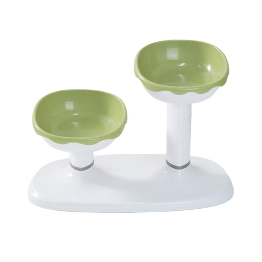 Gamelle pour chat Garvee, hauteur réglable, surélevée, antidérapante, en plastique, avec coussinet antidérapant, pour l'alimentation en intérieur