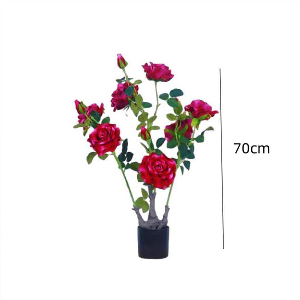 Arbre à pivoines artificielles Garvee 71 cm, réaliste, durable, en plastique et soie, facile d'entretien, décoration intérieure et extérieure, vert