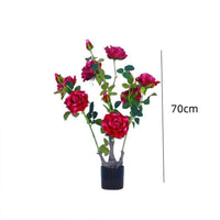 Arbre à pivoines artificielles Garvee 71 cm, réaliste, durable, en plastique et soie, facile d'entretien, décoration intérieure et extérieure, vert
