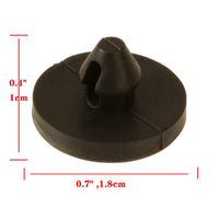 Garvee Lot de 12 butées en caoutchouc pour interrupteur de feu stop, compatibles avec la plupart des voitures. Compactes et faciles à installer, noires, 1,8 x 1,1 cm.