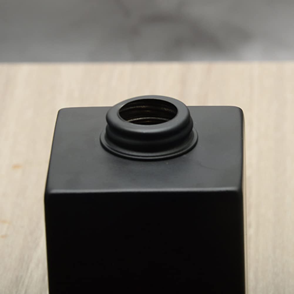 Distributeur de savon carré Garvee noir mat en acier inoxydable 304, 325 ml, pour salle de bain et cuisine