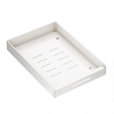 Organisateur de tiroir de placard de cuisine Garvee 35 cm en acier au carbone adhésif extensible blanc pour cuisine et salle de bain