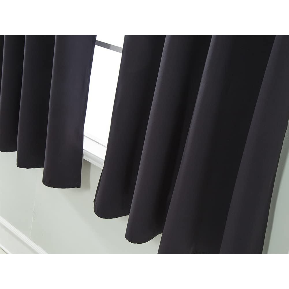Ensemble de rideaux occultants Garvee pour cuisine, bloquant la lumière, résistants à la chaleur, courts, 132 x 46 cm, pour salon et chambre