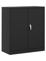 Armoire d'atelier Garvee en acier, 89 cm (35 pouces), verrouillable, revêtement en poudre, antirouille, noire, pour garage et bureau - noir