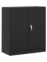 Armoire d'atelier Garvee en acier, 89 cm (35 pouces), verrouillable, revêtement en poudre, antirouille, noire, pour garage et bureau