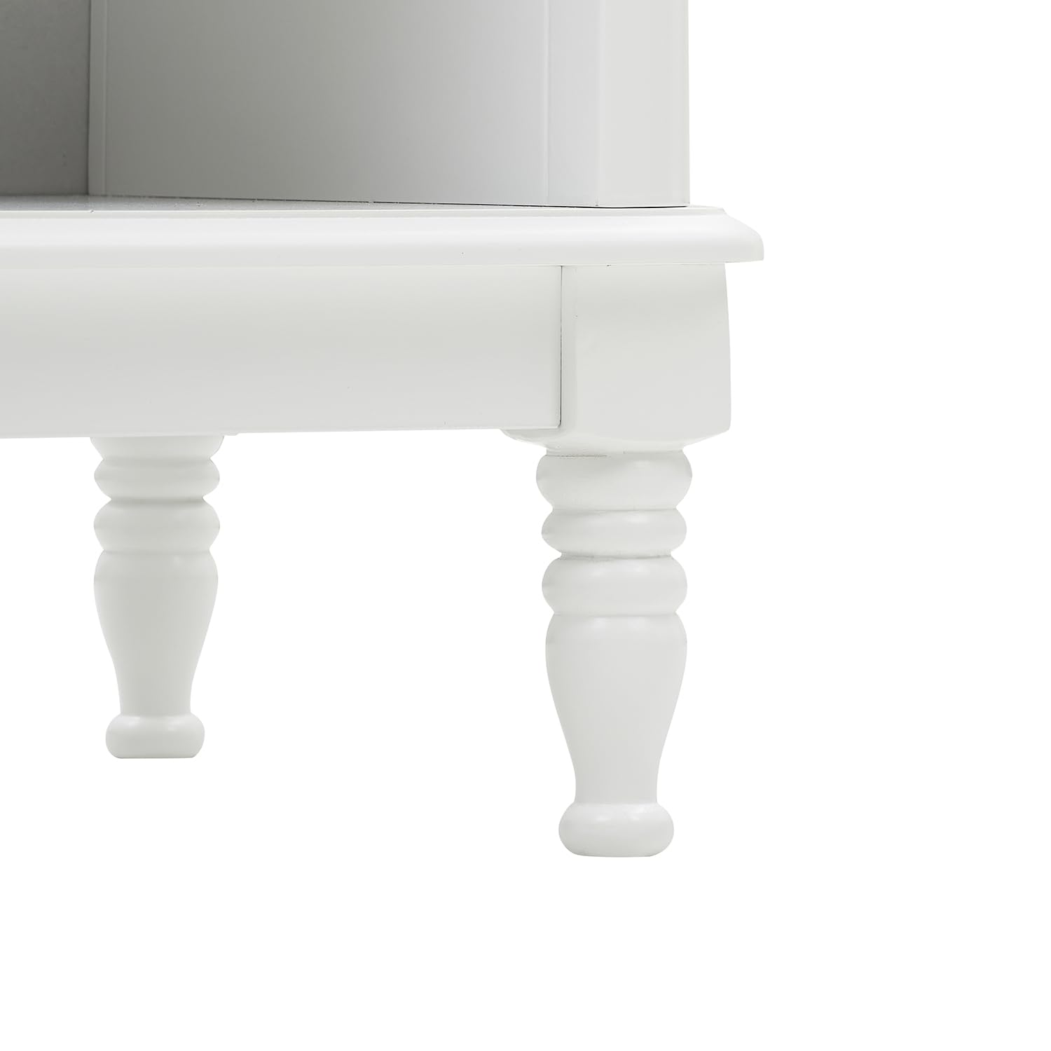 Ensemble de 2 tables de chevet Garvee blanches en bois avec tiroir et étagère pour chambre et salon, compactes et pratiques