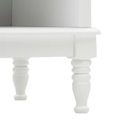 Ensemble de 2 tables de chevet Garvee blanches en bois avec tiroir et étagère pour chambre et salon, compactes et pratiques