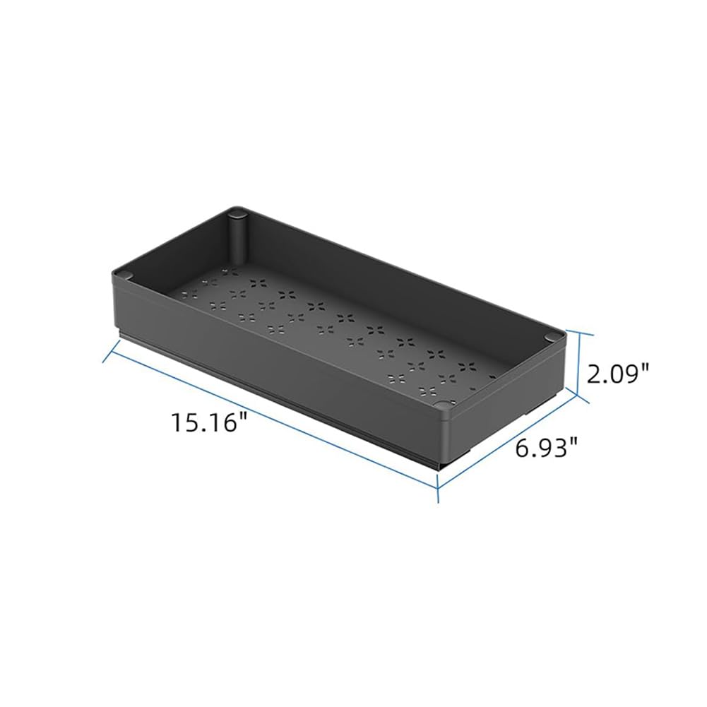 Organisateur de placard coulissant Garvee, format moyen 18 cm, tiroirs coulissants pour placards de cuisine, rangement sous évier, blanc