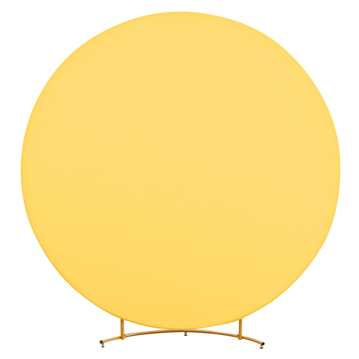 Arche de mariage ronde GARVEE, 2 m, housse élastique jaune, idéale pour les photos, les fêtes et les baby showers.