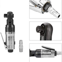 Clé à cliquet pneumatique Garvee Mini 6,35 mm et 9,5 mm, tige droite, robuste, en métal, compacte, idéale pour le bricolage et les réparations.
