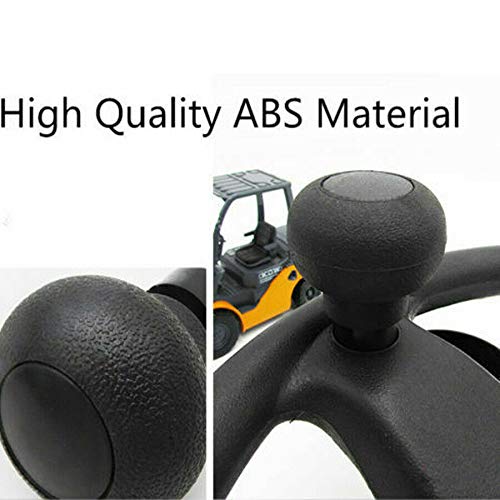 Poignée de volant Garvee 8 mm pour chariots élévateurs et tracteurs, en ABS, surface lisse, noire.