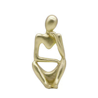 Ensemble de 3 statuettes abstraites Garvee représentant un penseur, mini figurines modernes en résine dorée pour le bureau et la maison.