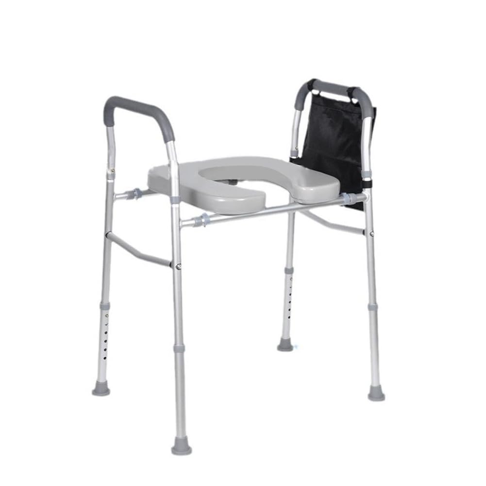Rehausseur de siège de toilette Garvee avec accoudoirs, rehausseur de siège de toilette réglable en hauteur et en largeur, rehausseur de siège de toilette pour personnes âgées, personnes handicapées et femmes enceintes (jusqu'à 136 kg)