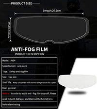 Film antibuée Garvee pour visière de casque intégral, autocollant universel pour casque de moto, transparent, ajustement parfait
