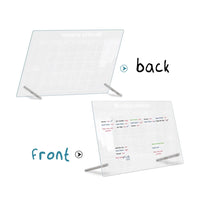 Garvee Tableau blanc transparent en acrylique avec support et 6 marqueurs, idéal pour le bureau et l'école. résistant aux rayures.