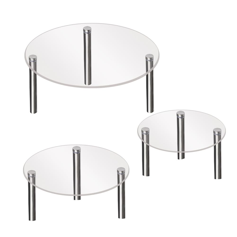 Présentoir à gâteaux Garvee 20,3 cm transparent avec pieds en métal, réutilisable et résistant à la chaleur, pour gâteaux et amuse-bouche, 115 x 20 x 30 cm