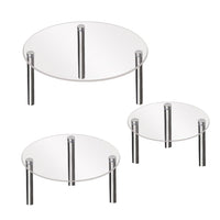 Présentoir à gâteaux Garvee 20,3 cm transparent avec pieds en métal, réutilisable et résistant à la chaleur, pour gâteaux et amuse-bouche, 115 x 20 x 30 cm