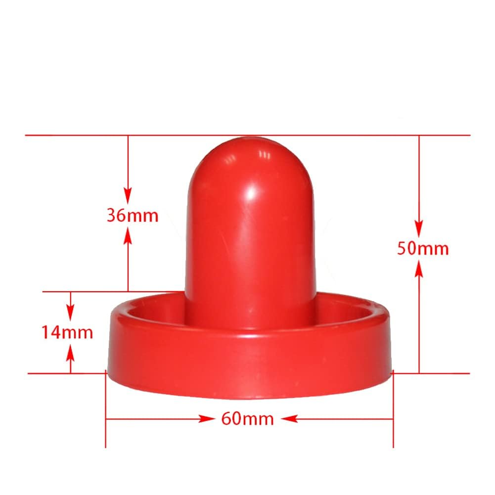 Ensemble d'accessoires de hockey sur air Garvee : 2 broches de 60 mm, 4 disques de 51 mm, en résine rouge, pour enfants et adolescents, table de jeu
