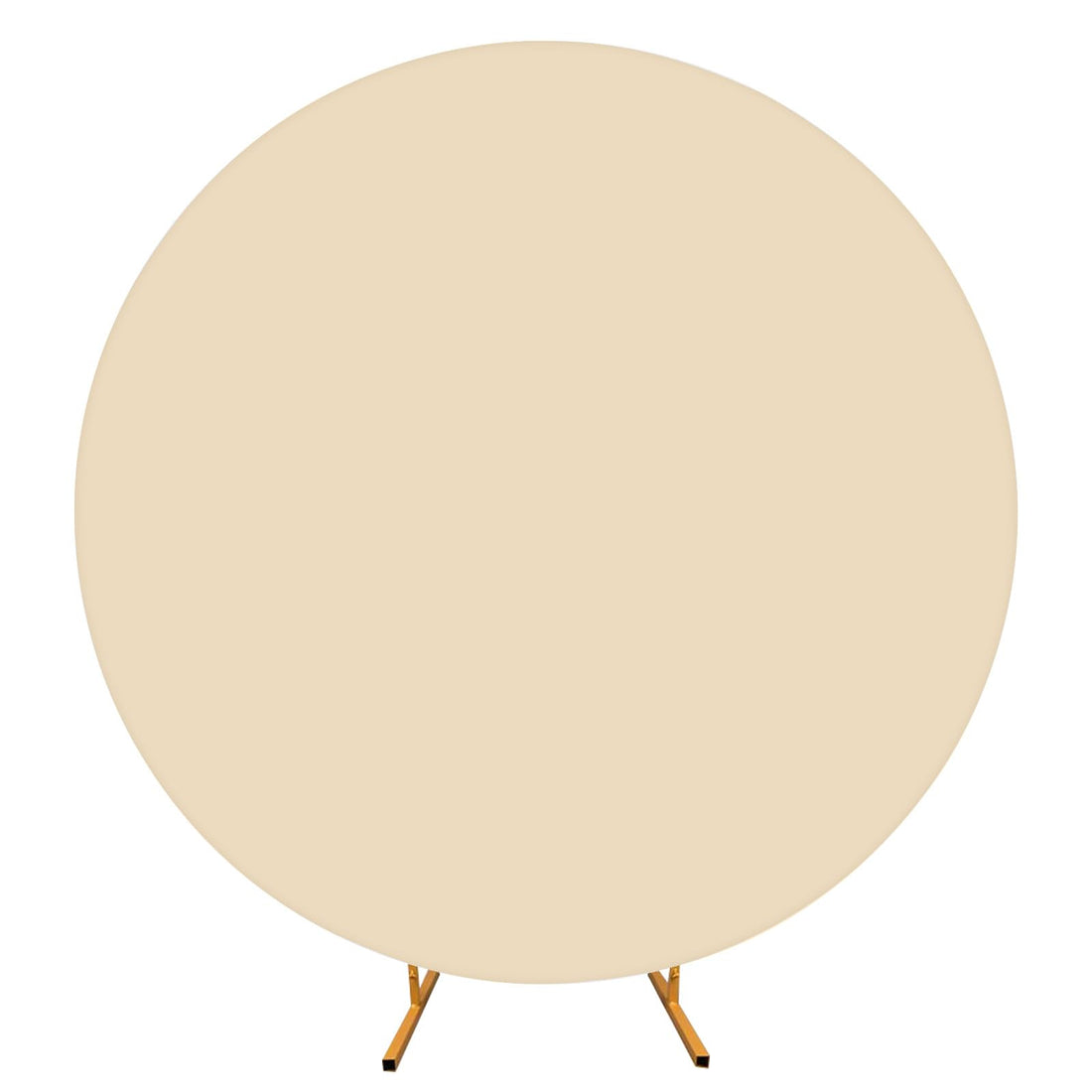 Toile de fond ronde en polyester élastique et léger Garvee pour photographie de mariage et de fête, 1,8 m, couleur champagne