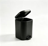 Garvee poubelle 6 L en acier inoxydable, anti-odeurs, couvercle épais, noir mat, pour cuisine, bureau et salle de bain - Noir mat