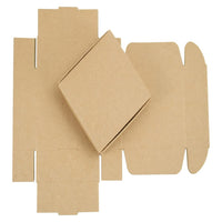 Garvee - 50 boîtes carrées en carton (7,5 x 7,5 x 3 cm) - Emballage carton résistant et réutilisable pour bijoux et bougies - Mariage et fête