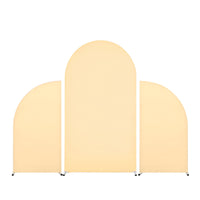 Garvee Ensemble de 3 pièces de haute qualité pour arche de mariage, toile de fond élastique et pliable double face, idéale pour mariage, baby shower et anniversaire. Dimensions : 1,5 m, 2,2 m et 1,5 m.