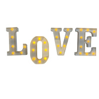 Garvee Enseigne lumineuse LED « Liefde » 22 cm, veilleuse à piles pour décoration de fêtes intérieures et extérieures