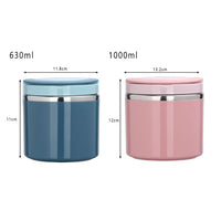 Boîte à bento isotherme Garvee 630 ml en acier inoxydable avec poignée, idéale pour le travail et les voyages, bleue, taille unique.