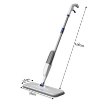 Balai-serpillère Garvee avec fonction spray pour sols en bois, carrelage et parquet, rotatif à 360°, avec 5 lingettes microfibres réutilisables, plat, noir