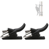 Garvee Lot de 2 gâchettes de pêche en mer avec bouton-poussoir bionique pour doigt et pouce, bobine fixe noire pour la pêche côtière et de plage