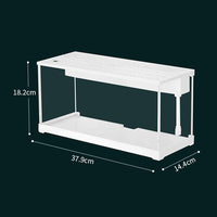 Mini aquarium Garvee en acrylique transparent pour poissons rouges, avec éclairage LED, filtre intégré, pompe silencieuse et cascade d'oxygénation. Format compact.