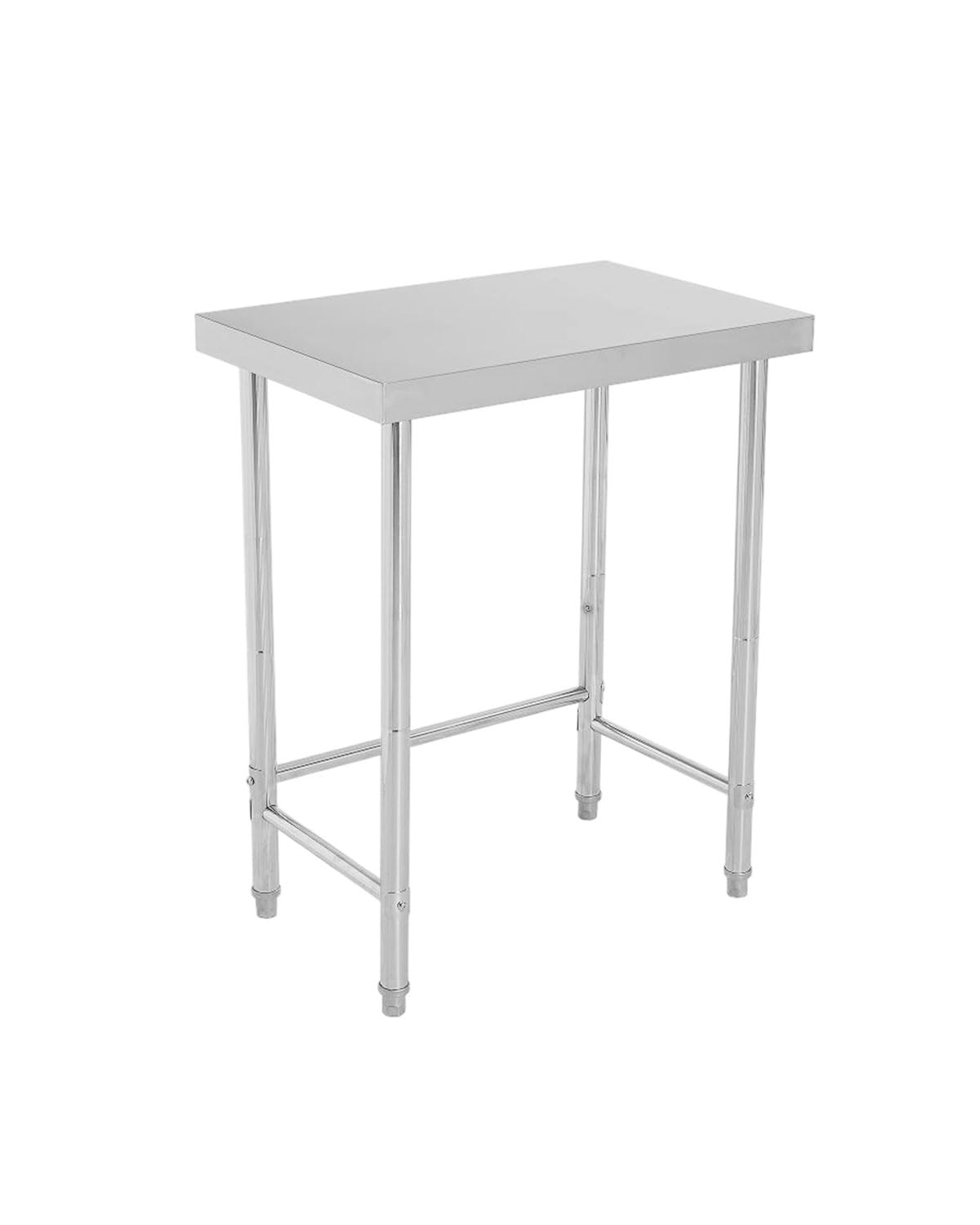 Garvee table de travail en acier inoxydable 45,7 × 71,1 cm, pieds fixes robustes, argentée, pour cuisine et atelier