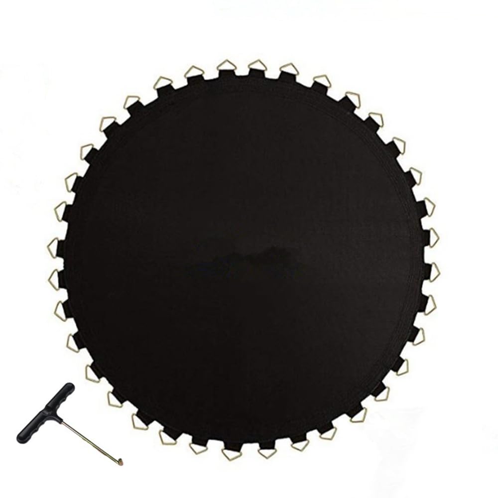 Tapis de rechange pour trampoline Garvee, rond de 2,44 m (8 pieds), imperméable, résistant aux UV, tapis de saut à ressorts de sécurité avec 48 boucles, anneaux en V, coussinets à crochets et boucles