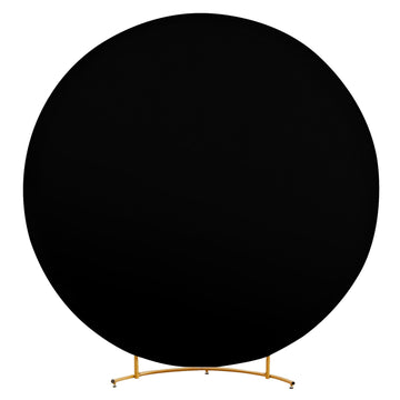Arche ronde Garvee en polyester avec fermeture éclair et bande élastique, idéale pour la décoration de mariages et de fêtes (1,83 m, noir).
