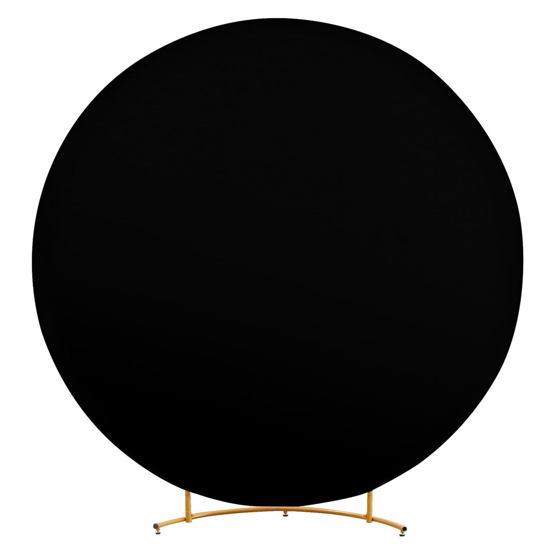 Arche ronde Garvee en polyester noir de 1,98 m (6,5 pi) pour la décoration de mariages et de fêtes