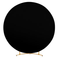Arche ronde Garvee en polyester noir de 1,98 m (6,5 pi) pour la décoration de mariages et de fêtes