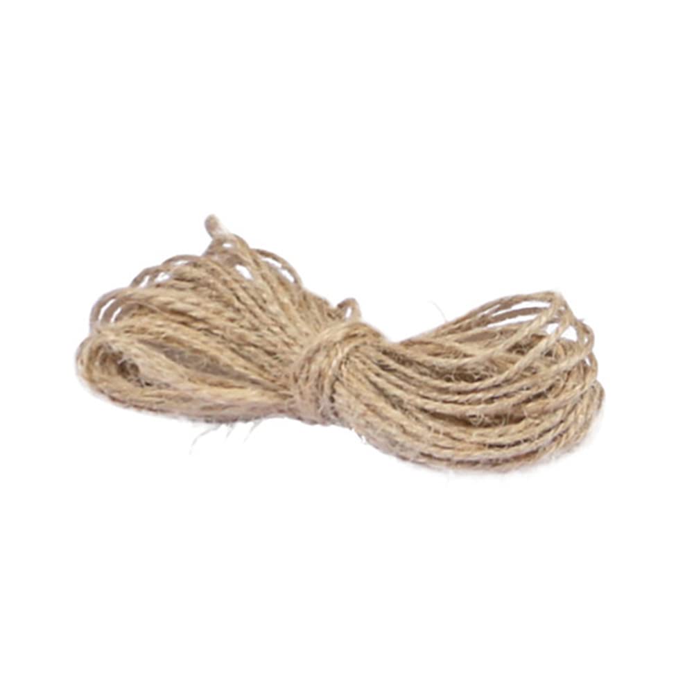 Garvee Lot de 100 mini pinces à linge en bois naturel de 2,5 cm avec ficelle de jute pour décoration et jardinage.