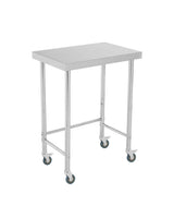 Table de travail Garvee en acier inoxydable 45,7 x 71,1 cm (18 x 28 pouces) avec roulettes, robuste et mobile, résistante à la chaleur et à la rouille, idéale pour la cuisine et l'atelier, couleur argent. - argent
