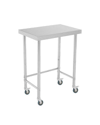 Table de travail Garvee en acier inoxydable 45,7 x 71,1 cm (18 x 28 pouces) avec roulettes, robuste et mobile, résistante à la chaleur et à la rouille, idéale pour la cuisine et l'atelier, couleur argent.