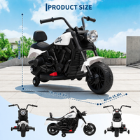 Garvee Kindermotorrad Électrique 6V Pour Enfants Avec LED, Musique, Stützräder Amovibles, Vitesse Sécurisée 3 Km/h, Robuste, Pour 18-36 Mois