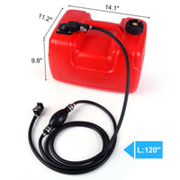 Réservoir de carburant marin portable Garvee de 12 litres (3 gallons) avec poignée en forme de I pour bateaux et kayaks, durable et étanche.