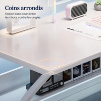 Garvee Bureau d’ordinateur blanc 80x50cm, table d’étude compacte pour chambre et petit espace