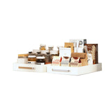 Garvee Organisateur de Cuisine Multifonction en Acier Carbone - Tiroir Télescopique Robuste - Blanc - pour Plan de Travail et Placard - Gain de Place - Blanc