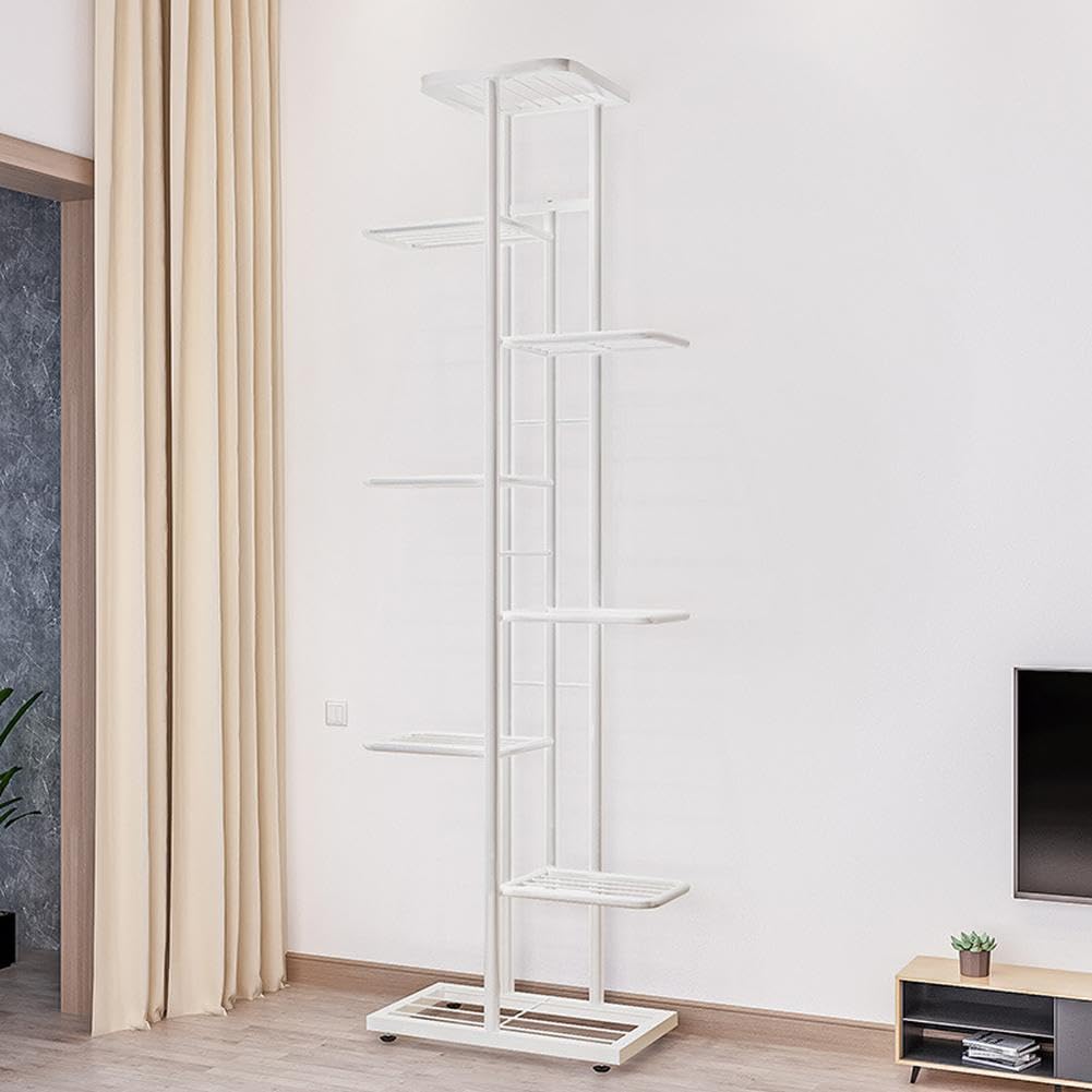 Étagère à plantes Garvee à 8 niveaux, en métal antirouille, d'angle, pour jardin, balcon ou salon, robuste, noire.