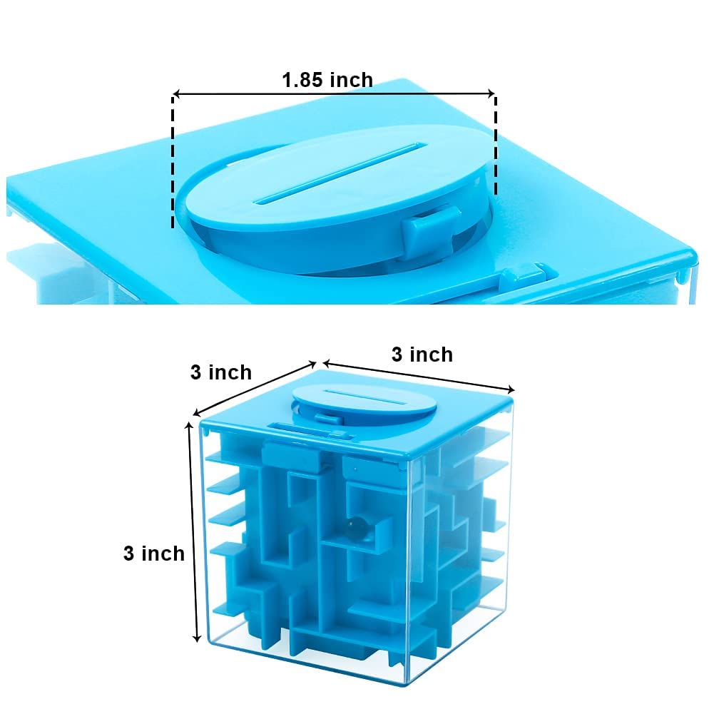 Coffret puzzle labyrinthe Garvee Money Maze, 2 pièces, en plastique, bleu et vert, pour enfants et adultes, maison et bureau