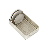 Garvee Organisateur de meuble Coulissant en Acier Carbone avec Étagères Amovibles et Bac à Égouttement pour Cuisine et Salon, Gain de Place, Noir - égouttoir à vaisselle blanc crème