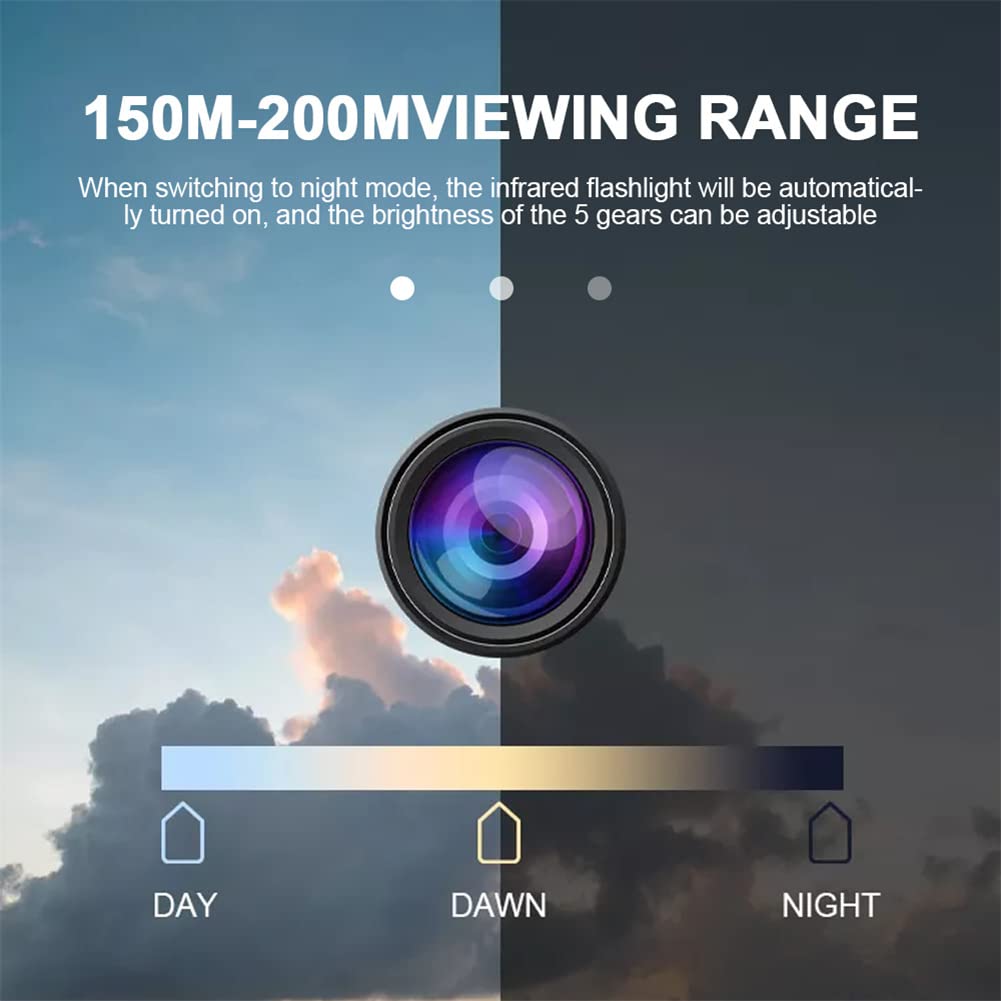 Monoculaire de vision nocturne numérique Garvee R7, capteur HD 1080p, zoom numérique 5x, LED infrarouge 3 W, léger et portable, idéal pour la chasse et le camping (noir).